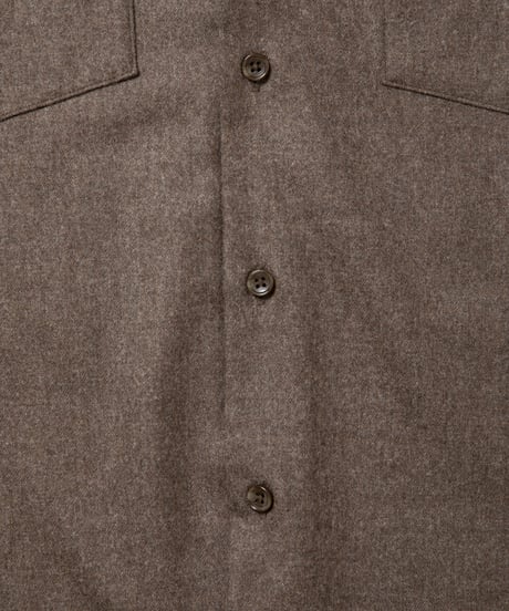 𝐂𝐎𝐎𝐓𝐈𝐄 | Wool Flano L/S Work Shirt | Ash Brown