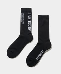 TIGHTBOOTH | LABEL LOGO SOCKS | Black