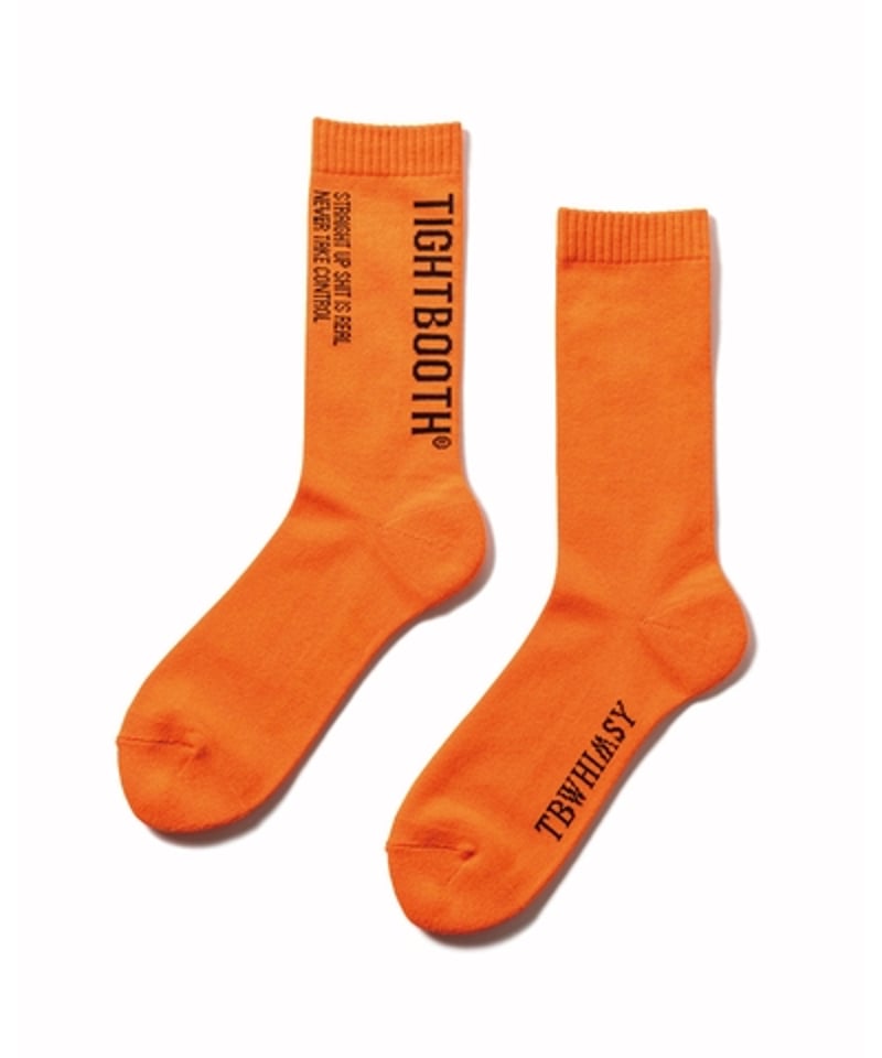 TIGHTBOOTH | LABEL LOGO SOCKS | Orange | Work I