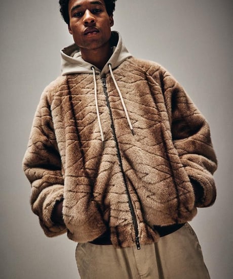 TIGHTBOOTH | T QUILT FUR MA-1 | BROWN
