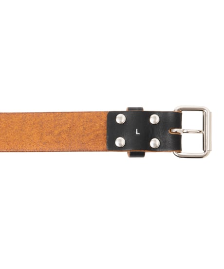 𝐂𝐎𝐎𝐓𝐈𝐄 | Tea-Core Leather Narrow Belt | Black