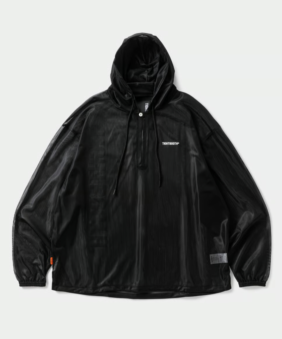 TIGHTBOOTH | TBPR / LABEL LOGO SHEER PARKA | Bl