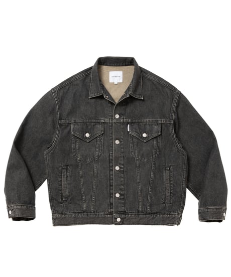 𝐂𝐎𝐎𝐓𝐈𝐄 | 12.5oz Denim Trucker Jacket | Black Fade OD