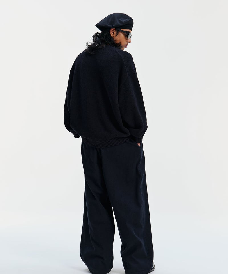 𝐂𝐎𝐎𝐓𝐈𝐄 | N/C Boucle Knit Crew | Black | Work In
