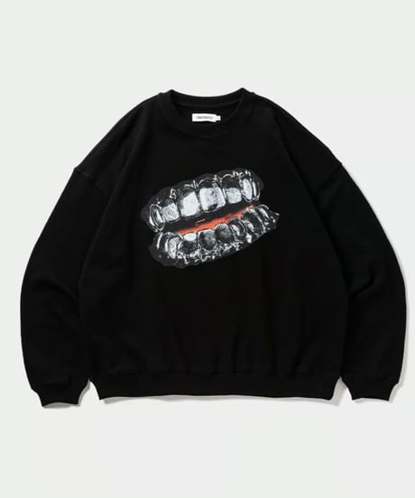 TIGHTBOOTH | GRILLS CREW SWEAT | BLACK