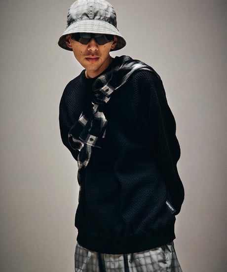 TIGHTBOOTH | EMBOSS PLAID HAT | GREY