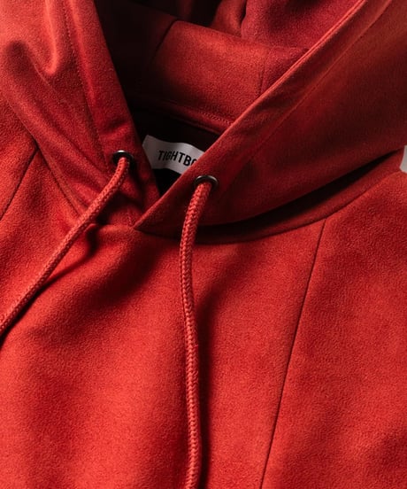 TIGHTBOOTH | SUEDE HOODIE | RED