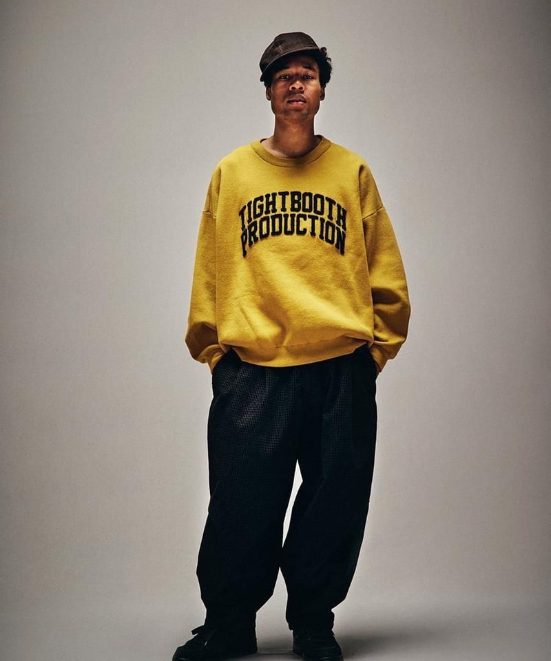 Tightbooth ニット ブラック 23fwBITE KNIT SWEATE TIGHTBOOTH | COLLEGE SWEATER | BLACK | Work In