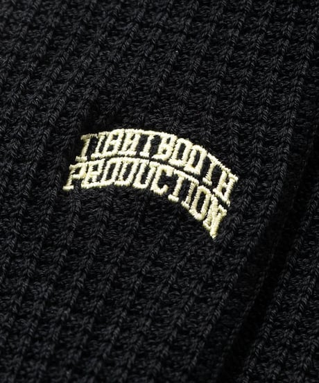 TIGHTBOOTH | WAFFLE SOCKS | BLACK