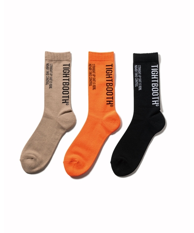 セール TIGHTBOOTHPRODUCTIONLABEL LOGOBANGLE TIGHTBOOTH | LABEL LOGO SOCKS | Black | Work In