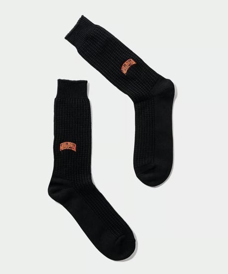 TIGHTBOOTH | WAFFLE SOCKS | BLACK