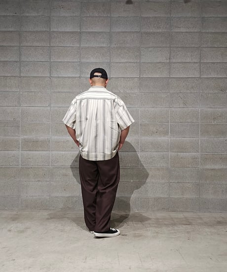 COOTIE | Dobby Chain Stripe S/S Cavana Shirt | Ivory