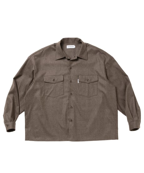 𝐂𝐎𝐎𝐓𝐈𝐄 | Wool Flano L/S Work Shirt | Ash Brown