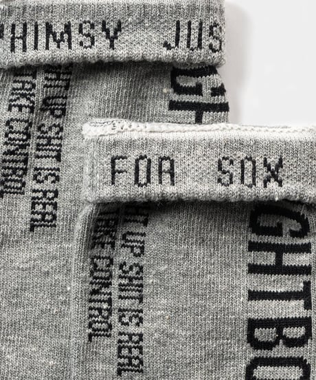 TIGHTBOOTH | LABEL LOGO SOCKS | BLACK
