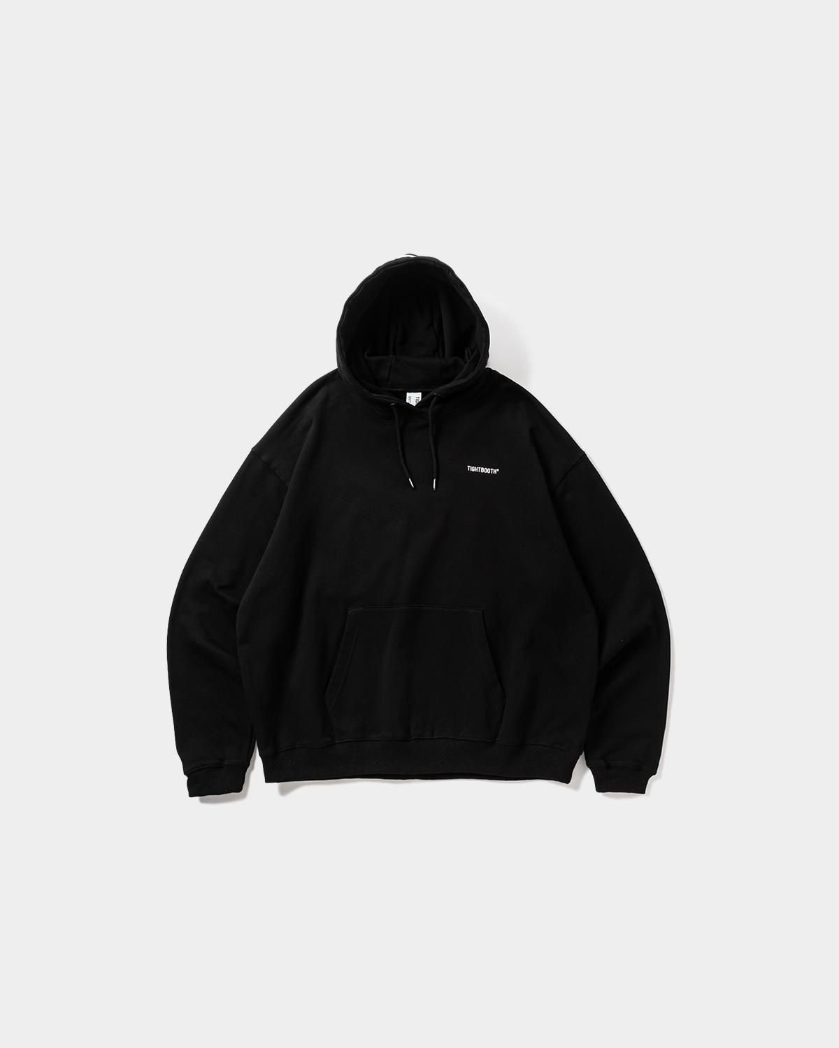TIGHTBOOTH | HOODED LOGO SWEAT | BLACK | Work I
