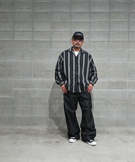COOTIE | 12.5oz Denim 5 Pocket Square Leg Pants | Black
