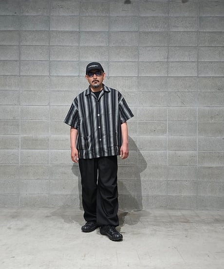 COOTIE | Dobby Chain Stripe S/S Cavana Shirt | Black