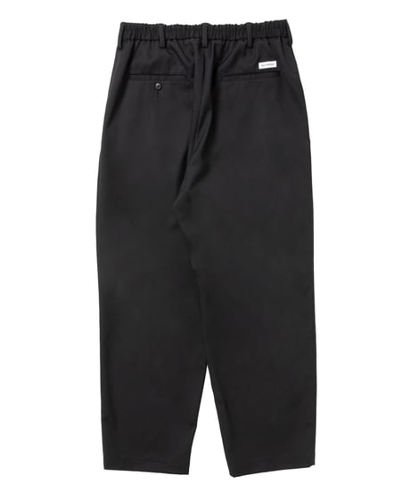 𝐂𝐎𝐎𝐓𝐈𝐄 | Wool Gabardine 2 Tuck Easy Trousers | Black