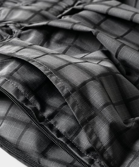 TIGHTBOOTH | PLAID LIGHT BALLOON PANTS | BLACK
