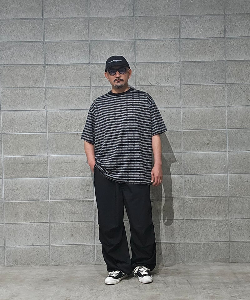 COOTIE | Supima Jacquard Border S/S Tee | Black