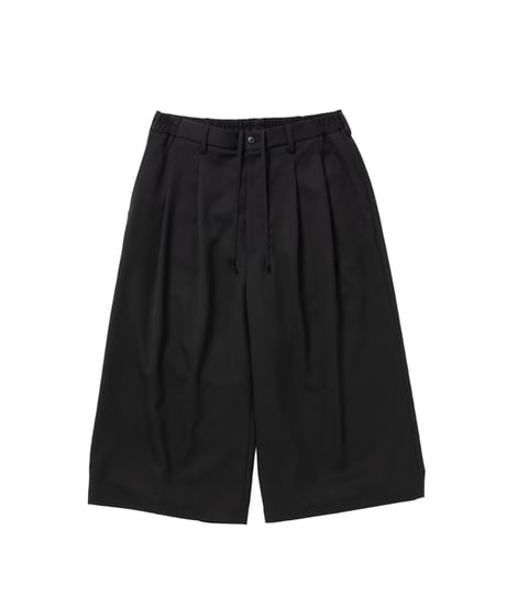 𝐂𝐎𝐎𝐓𝐈𝐄 | Wool Gabardine Shin Cut Easy Trousers | Black