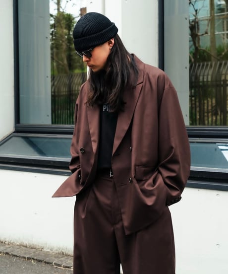 COOTIE | T/W Twill Double Breasted Jacket | Brown