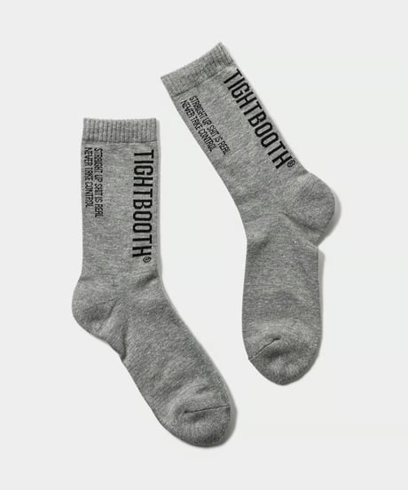 TIGHTBOOTH | LABEL LOGO SOCKS | GREY