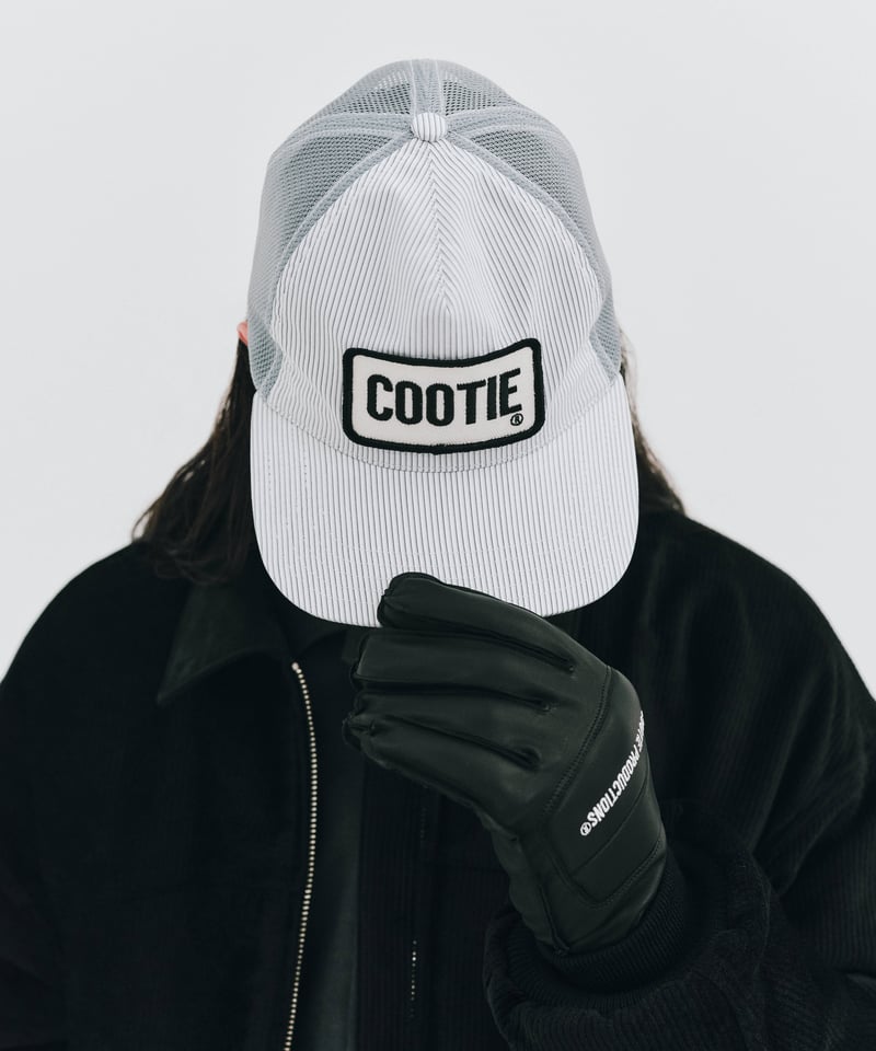 𝐂𝐎𝐎𝐓𝐈𝐄 | Stripe Broad 5 Panel Mesh Cap | Saxe |