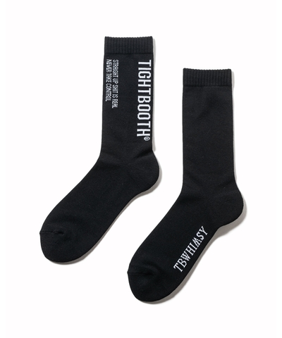 TIGHTBOOTH | LABEL LOGO SOCKS | Black | Work In