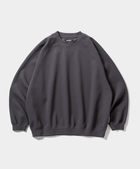 TIGHTBOOTH | TBPR / WAFFLE CREW KNIT | Charcoal