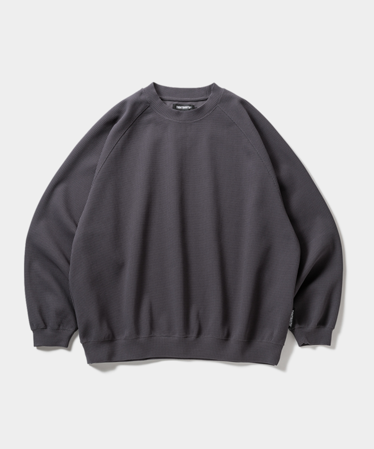 TIGHTBOOTH | TBPR / WAFFLE CREW KNIT | Charcoal