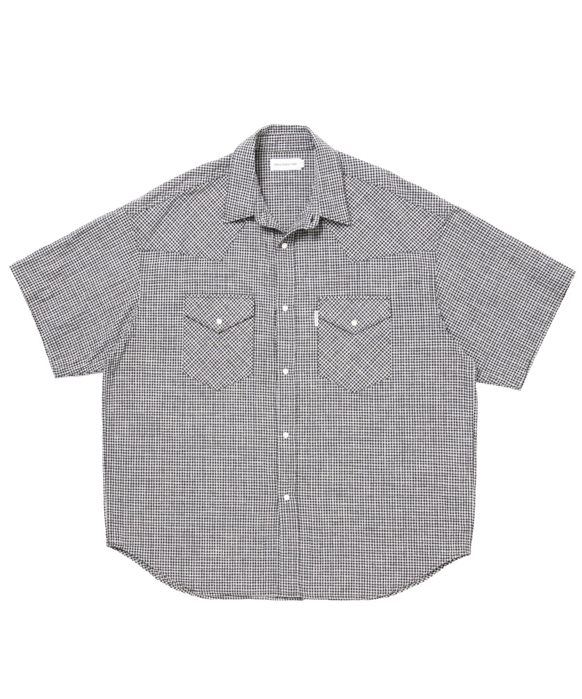 トップス COOTIE DobbyGinghamCheck L/SWesternShirt COOTIE | Dobby Gingham Check S/S Western Shirt