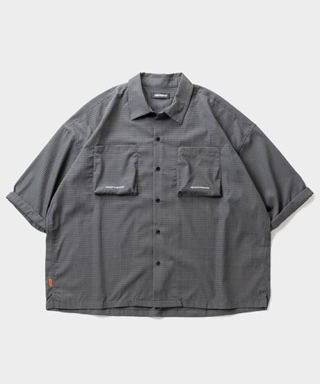 TIGHTBOOTH | TBPR / SEERSUCKER ROLL UP SHIRT | Gray