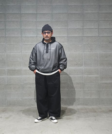 TIGHTBOOTH | TBPR / LABEL LOGO SHEER PARKA | Black