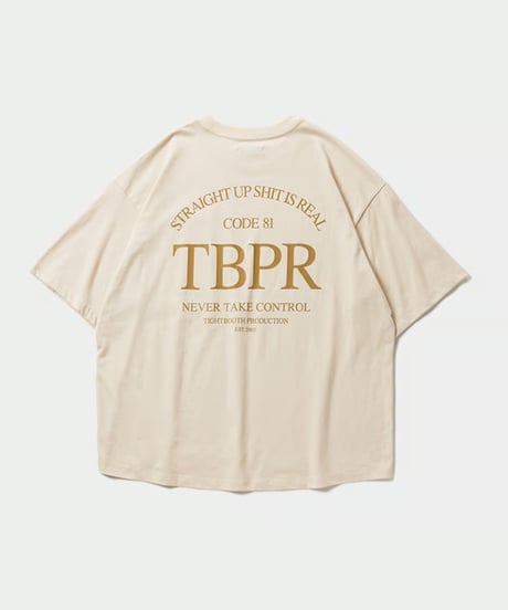 TIGHTBOOTH | STRAIGHT UP S/S T-SHIRT | Cream