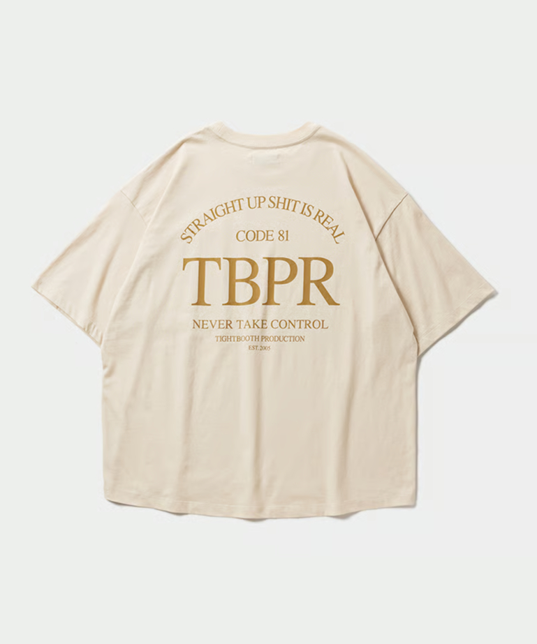 TIGHTBOOTH | STRAIGHT UP S/S T-SHIRT | Cream |
