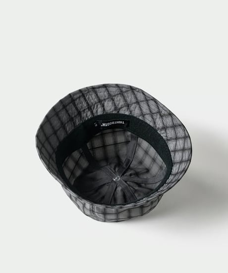 TIGHTBOOTH | EMBOSS PLAID HAT | GREY