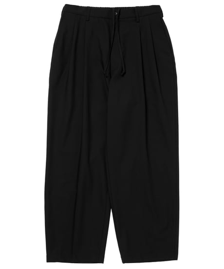 COOTIE | T/W Twill 2 Tuck Wide Easy Trousers | Black