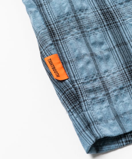 TIGHTBOOTH | TBPR / PLAID S/S SHIRT | Sax