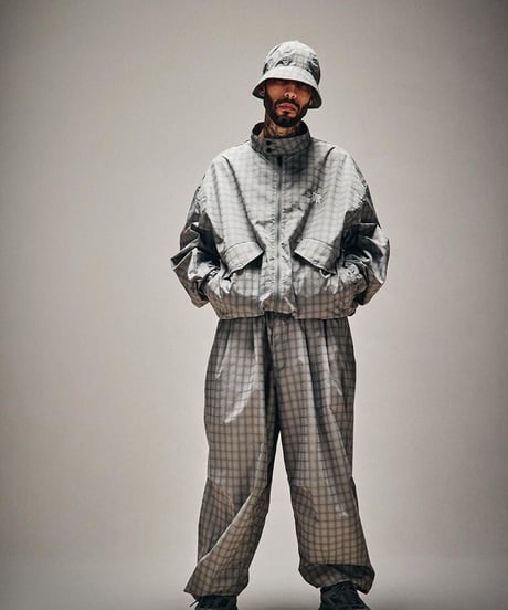 TIGHTBOOTH | PLAID LIGHT BALLOON PANTS | BLACK