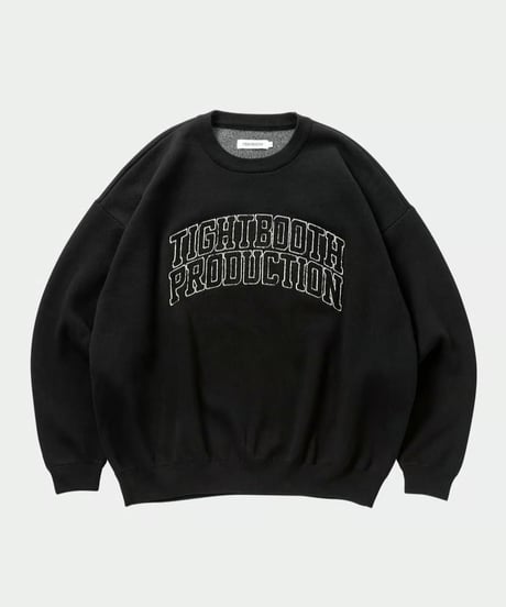 TIGHTBOOTH | COLLEGE SWEATER | BLACK