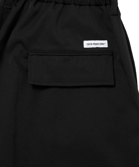 COOTIE | Ny/Wo Twill Utility Wide Easy Trousers | Black