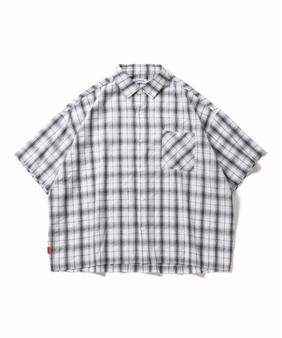 TIGHTBOOTH | PLAID S/S SHIRT | White | Work In TIGHTBOOTH | PLAID S/S SHIRT | White | Work In