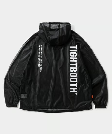TIGHTBOOTH | TBPR / LABEL LOGO SHEER PARKA | Black
