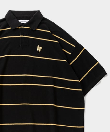 TIGHTBOOTH | TBPR / BORDER KNIT POLO | Black