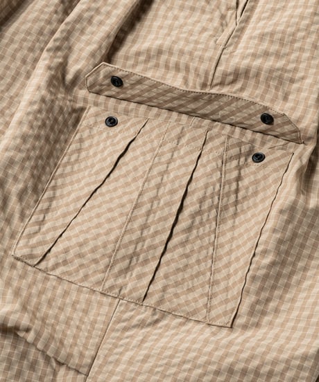TIGHTBOOTH | TBPR / RIPPLE PLAID BALLOON PANTS | Black