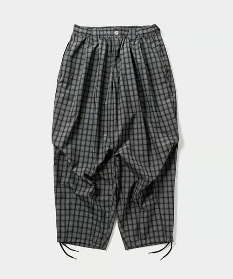 TIGHTBOOTH | PLAID LIGHT BALLOON PANTS | BLACK