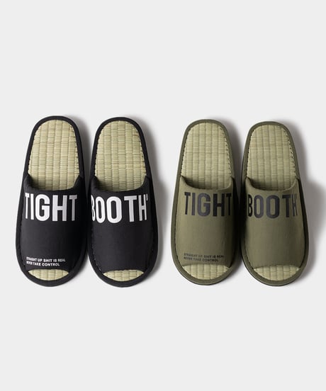 TIGHTBOOTH | BIG LABEL ROOM SANDAL | Black