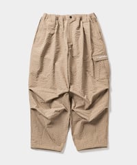 TIGHTBOOTH | TBPR / RIPPLE PLAID BALLOON PANTS | Beige