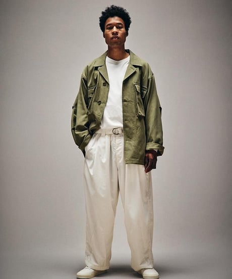 TIGHTBOOTH | LABEL LOGO BDU SHIRT | OLIVE